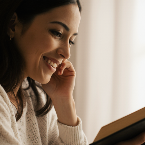 Como escolher sua Bíblia de Estudo ideal - Mulher lendo Bíblia de Estudo em casa
