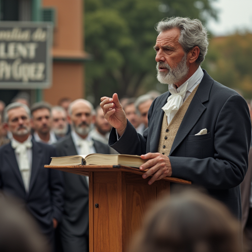Professora da EBD explicando a importância da Escola Bíblica Dominical para um grupo diverso de alunos atentos com Bíblias abertas.