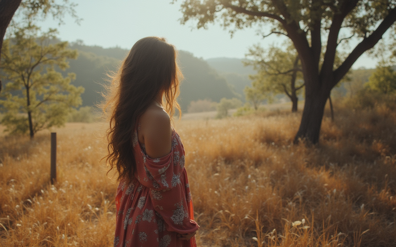 Pessoa em oração meditando sobre os frutos da carne e do espírito em ambiente sereno com luz natural suave